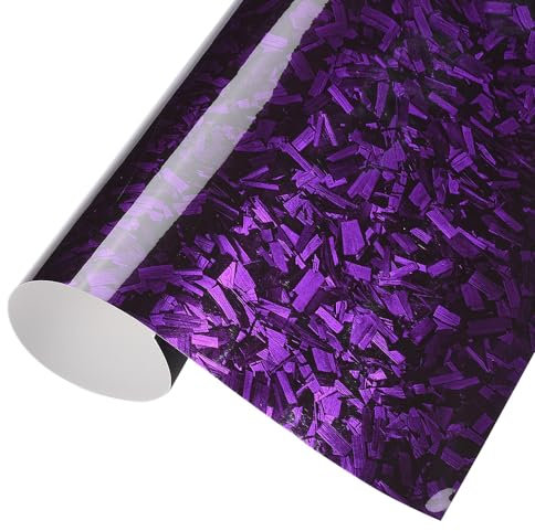 JSCARLIFE Forged Car Vinyl Wrap Sticker, Adhesive Wrap Vinyl Roll for Full Car Bubble Free Self-Adhesive Paint Protection Film Cars Interior Decals for Cars Styling (Purple, 152x30 CM)