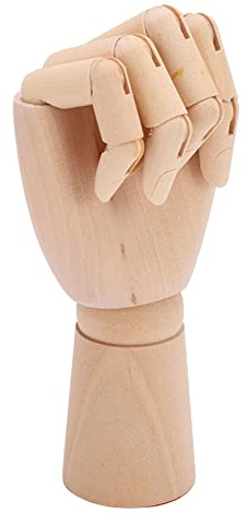 Skizzenfreundliches Handmodell aus Holz, Verstellbare Gelenk-Mannequin-Hand Zum Zeichnen, Manga, Dekorieren, Basteln (18 cm große Holzhand (rechte Hand des Kindes))