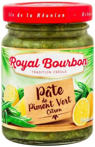 ROYAL BOURBON - Ile de la Réunion - Pasta di peperoncino Vaso in vetro da 90 g (peperoncino verde limone - Confezione da 1)