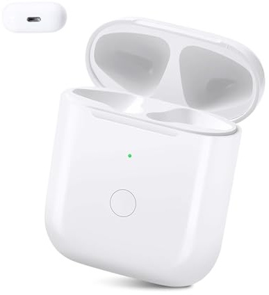 Kabelloses Ladecase Kompatibel mit Air-pods 1 und 2 Generation,Wireless Charging Case Original Ersatz Replacement,Bluetooth Pairing Sync Button