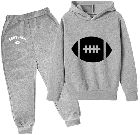 Generisch Survêtement pour enfant - Survêtement de sport - Sweat à capuche - Pantalon de jogging - Pull à capuche - Survêtement 2 pièces - Tenue de sport - Survêtement d'été, gris foncé, 5-6 ans
