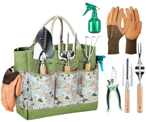 Ensemble d'Outils de Jardinage à Main,Outillage Jardinage Résistant Et | Accessoires de Plantation pour Aérer Le Sol et Désherbage Manuel pour Jardiniers