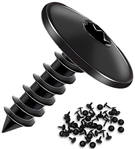 120 Stück Blechschrauben, Karosserieschrauben Flachkopf Schrauben Schwarz Torx Holzschrauben für Autotüren Türverkleidungen (M5 x 16mm)