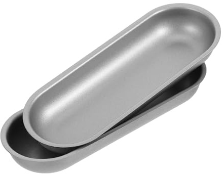 SUPVOX Molde para Hornear Pan de Hot Dog 2 Piezas Acero al Carbono Antiadherente Resistente Horno Cocina Hogar para Pan Casero Molde Alargado para Panecillos