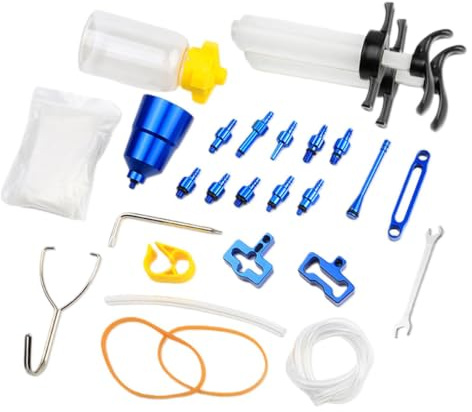 Brake Bleeding Tool Kit - Professional Bleeding Kit Car | Professional Bleeder Tool with Adapters | Universal Car Workshop Equipment for Car Motorcycle Brake Fluid