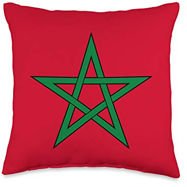 Moorish American Proud Moors Moorish Moroccan Flag Amexem Throw Pillow