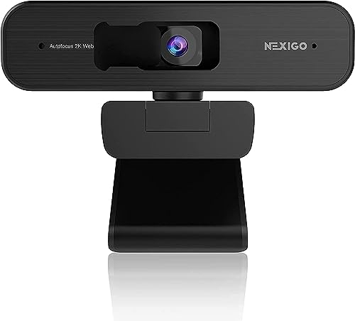 NexiGo N940P 2K Zoomable Webcam With Remote and Software Controls | Sony Starvis Sensor | 1080P@ 60FPS | 3X Zoom | Dual Stereo Microphone, for Zoom/Skype/Teams/Webex (Black)