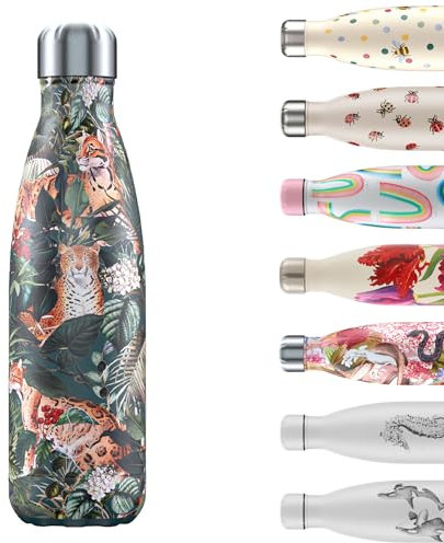 Chilly's Water Bottle - Stainless Steel and Reusable - Leak Proof, Sweat Free - Leopard 2-500ml