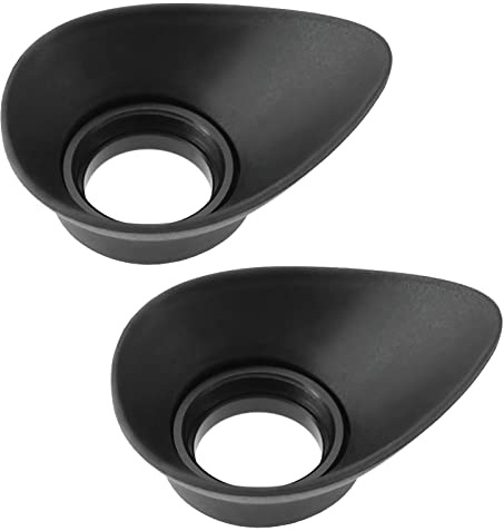 VGOL 2 Stück Ovale Okulare Ersatz Kompatibel mit Nikon D850 D810A D810 D800E D800 D500 Df D5 D4S D4 D3X Augenmuschel Sucher Schwarz