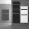 LuxeBath Badheizkörper Steam 600x1800 mm Schwarz matt, Mittelanschluss 50 mm, Einlagig, Flach, Vertikal, Design Heizkörper Handtuchwärmer Handtuchtrockner Handtuchheizkörper Paneelheizkörper Heizung