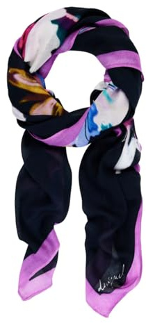 Desigual sciarpa Floral Garden Rectangle Foulard Black multicolore
