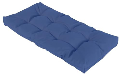 Generisch 8cm Polster Für Gartenmöbel Bank, Bankauflage Outdoor Sitzkissen Bank Innen Wetterfest, Rutschfestes Sitzpolster Outdoor Bank Bankkissen Polsterauflage Sitzauflage,Denim Blue,140x50x8cm