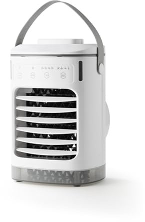Ventilador portátil de aire acondicionado humidificador, escritorio con luz nocturna, pulverizador para el hogar, acondicionador de refrigeración, ventilador de escritorio USB con luz nocturna LED