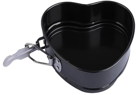 Hopzab Heart Shaped Cake Tin 4 Inch Springform Cake Tin,Non-Stick Mini Cake Tin with Loose Base Quick-Release Springform Cake Tin