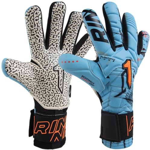 Rinat Guante de Portero Kratos SGR, Azul/Blanco, Unisex Niños