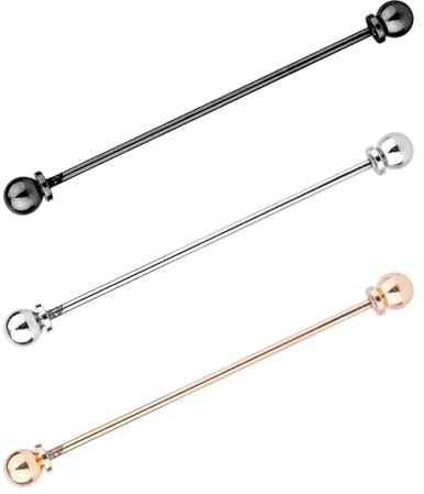 3pcs Collar Pins for Men, Classic Metal Tie Pins Shirt Collar Bar Lapel Stick Brooch Clip Men’s Dress Accessories for Business Wedding Formal Wear (Silver, Golden, Dark Grey)