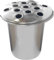 APAC 12CM QUALITY ALUMINIUM MEMORIAL GRAVE VASE, GRAVE POT INSERT BRITISH MADE 12CM (SILVER TOP)