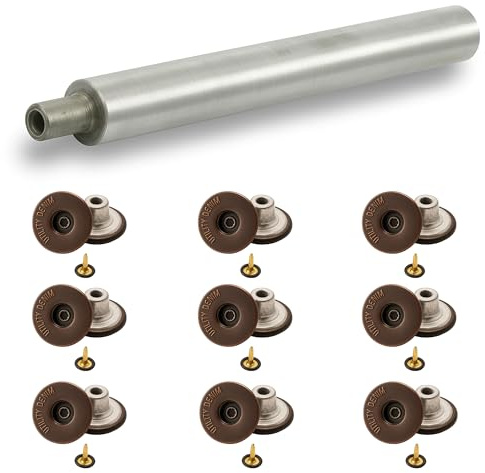 Trimming Shop Brass Jeans Buttons Pin Back Tack Fasteners with Hand Tool Denim Replacement for Repair Clothing, Jackets, Ladies Skirts, DIY Crafts (17mm, Dark Bronze, 10pcs)