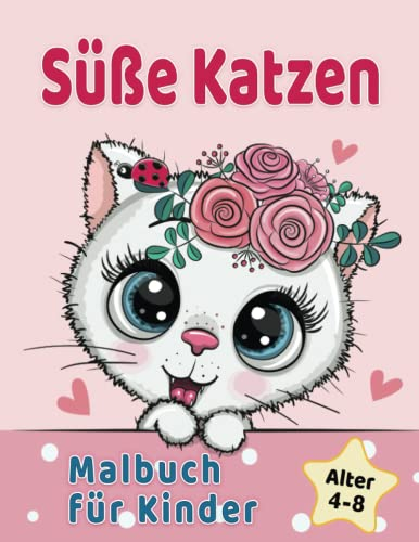 Süße Katzen Malbuch für Kinder 4-8 Jahren: Entzückende Comic-Katzen, Kätzchen & Einhorn-Katzen Caticorn: Entzuckende Comic-Katzen, Katzchen & Einhorn-Katzen Caticorn Malbucher fur Kinder