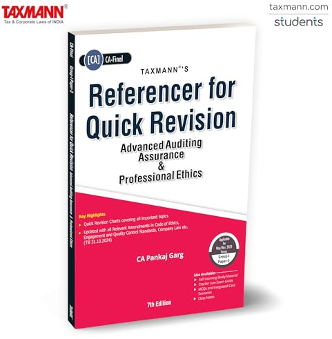 Taxmann's Referencer for Quick Revision | Advanced Auditing Assurance & Professional Ethics (Paper 3 | Audit) – 150+ Quick Revision Charts | CA-Final | New Syllabus | May/Nov. 2025 Exams