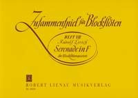 Serenade in F: Blockflöten-Quartett