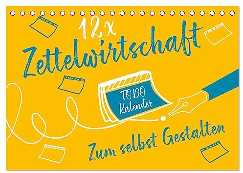 12 x Zettelwirtschaft - Bastelkalender (Tischkalender 2026 DIN A5 quer), CALVENDO Monatskalender: Ein Kalender für Ihre Post-Its - eine aufgeräumte ... für jeden Monat (CALVENDO Lifestyle)