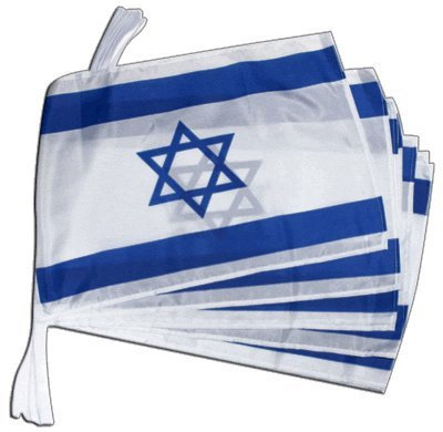 Fahnenkette Flaggen Israel 30x45cm, Länge 9 m