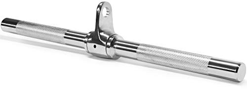 Yes4All SLF4 Barre droite tournante avec poignée antidérapante, barre droite rotative pour câble - Barre de traction Lat - Charge maximale : 400 kg