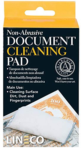 Lineco Almohadilla de Limpieza de Documentos no abrasiva, 2 x 4.7 Pulgadas, Blanco, 1 Unidad (Paquete de 1)