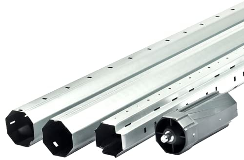 Stahlwelle/Teleskopwelle/Rolladenwelle Set mit Walzenkapsel Länge bis 240cm f. Rolladen Rollladen SW60 8-Kant