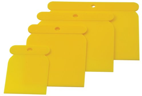 SW-Stahl 91302SB - Set di 4 spatole giapponesi in plastica, larghezza spatola 50/80/100/120 mm