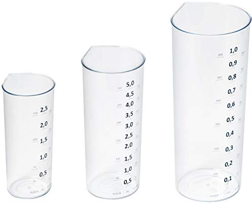 Plast Team 30040800 Design Messbecher 3-er Set, 0,25/0,5/1 L