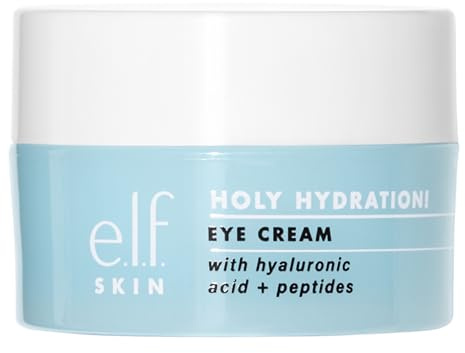 e.l.f. Holy Hydration! Eye Cream | Infusa con acido ialuronico e peptidi | Attenua le occhiaie | 15 g (0,53 oz)