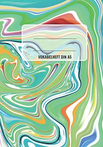 Vokabelheft DIN A5: 2 Spalten + liniert auf 80 Seiten mit modernem Cover für Schule & Studium (Vokabelheft fresh-green | Band 04)