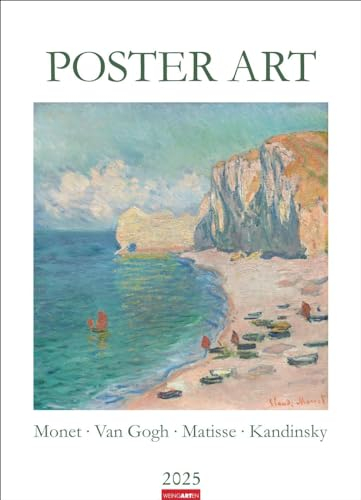 Poster Art Kalender 2025 - Monet Van Gogh Matisse Kandinsky: Jahres-Wandkalender 2025 im XXL-Format 49 x 68 cm. Berühmte Künstler und ihre schönsten Werke, perfekt für die eigene Gallery Wall