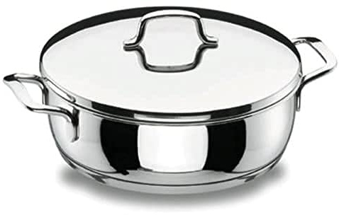 LACOR 90620 - Tartera con Tapa Gourmet 20cm Acero Inoxidable - Profesional | En acero inoxidable, cocina y conserva con su tapa; ideal para cocina profesional y uso diario en casa, versátil y duradero