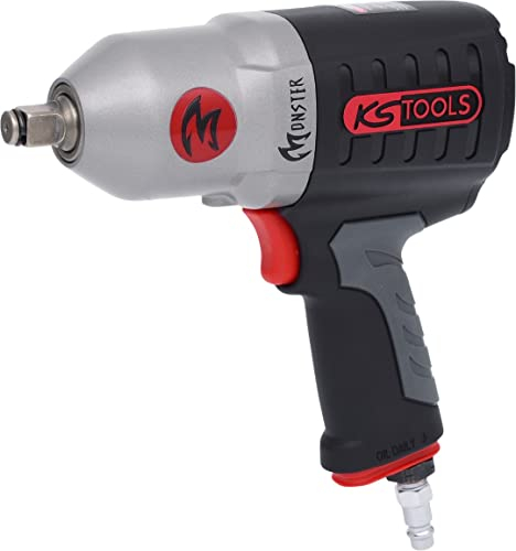 KS Tools Monster Schlagschrauber Druckluft 515.1210 I Druckluft Schlagschrauber mit praktischem Umschalthebel L/R I Hochleistungs-Doppel-Hammer-Schlagwerk