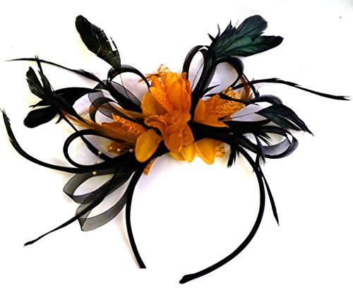 Haarreif/Kopfschmuck, Schwarz und Orange