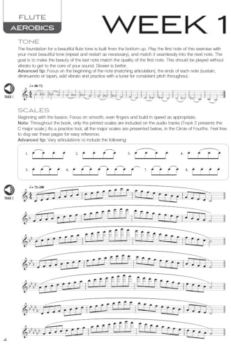 Flute aerobics flute traversiere +enregistrements online: A 50-Week Workout Program for Developing, Improving, and Maintaining Flute Technique
