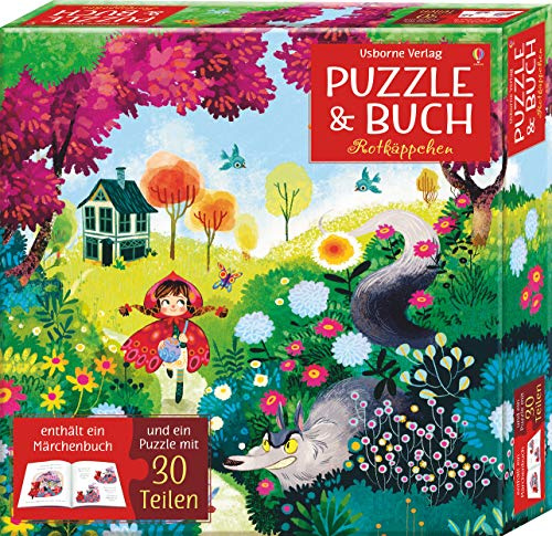 Puzzle und Buch: Rotkäppchen