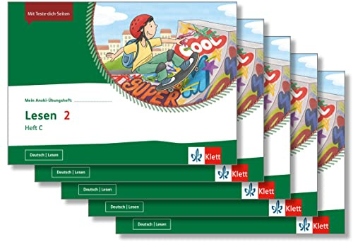 Lesen 2. Heft C: Übungsheft im 5er-Paket Klasse 2 (Mein Anoki-Übungsheft)