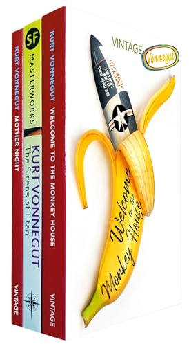 Kurt Vonnegut Satirical & Sci-Fi Collection – Mother Night, Sirens of Titan & Welcome to the Monkey House – Exploring Absurdity, Identity, and the Human Condition (3-Book Set)