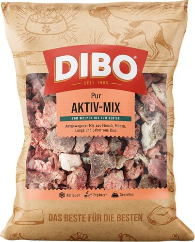 DIBO Aktiv-Mix, 9 x 2.000g-Beutel, Tiefkühlfutter, gesunde, natürliche Ernährung für Hunde, Hundefutter, Barf, B.A.R.F.