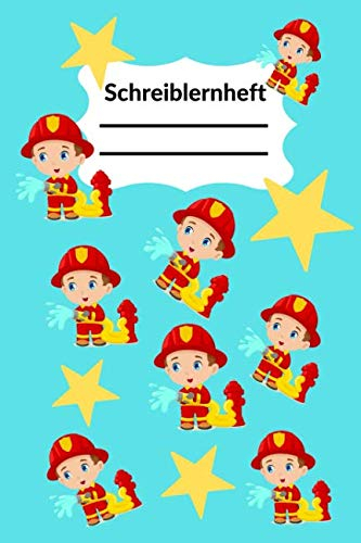 Schreiblernheft: Notizbuch für den Schulanfang I Schreiben in der Grundschule I Jede Seite mit Lineatur und Platz für eine Zeichnung