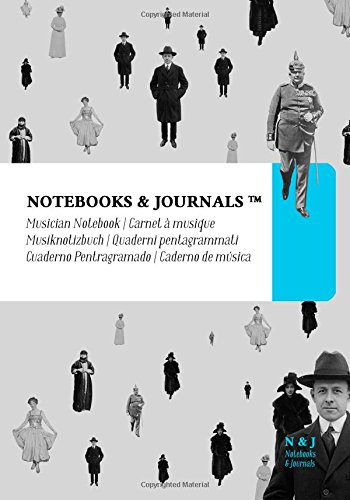 Notenpapier B5 Notebooks & Journals, Personen (Vintage-Kollektion), Extra Large: (Musiknotizbuch, Musiknotenheft, Notenblock, Notenheft)Soft Cover (17.78 x 25.4 cm)