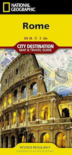 Rome City Map – National Geographic Destination City Map | Laminated, Foldable, Waterproof Tourist Map with Landmarks, Metro & Walking Routes: City Destination Maps