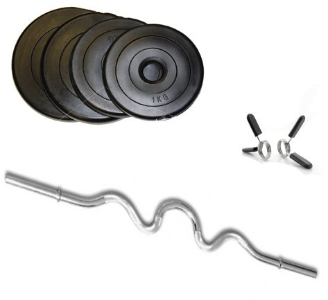 POWER-XTREME 30kg Super-Curlhantel-Set | Super SZ-Stange mit Hantelscheiben aus Kunststoff