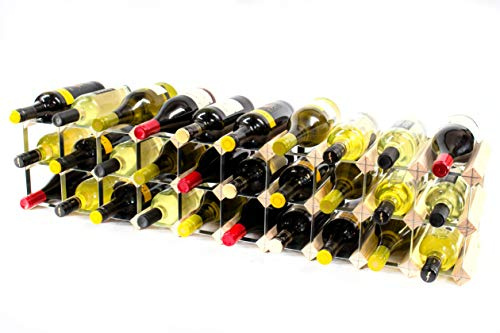 Classic 20/30 Bottle Pine Wood and galvanised Metal Wine Rack
