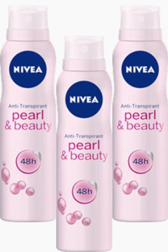 Nivea Deo Spray Pearl & Beauty, 150 ml, 3er Pack (3 x 150 ml)
