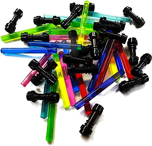 LEGO 21 Laserschwerter in 7 Farben mit schwarzem Griff